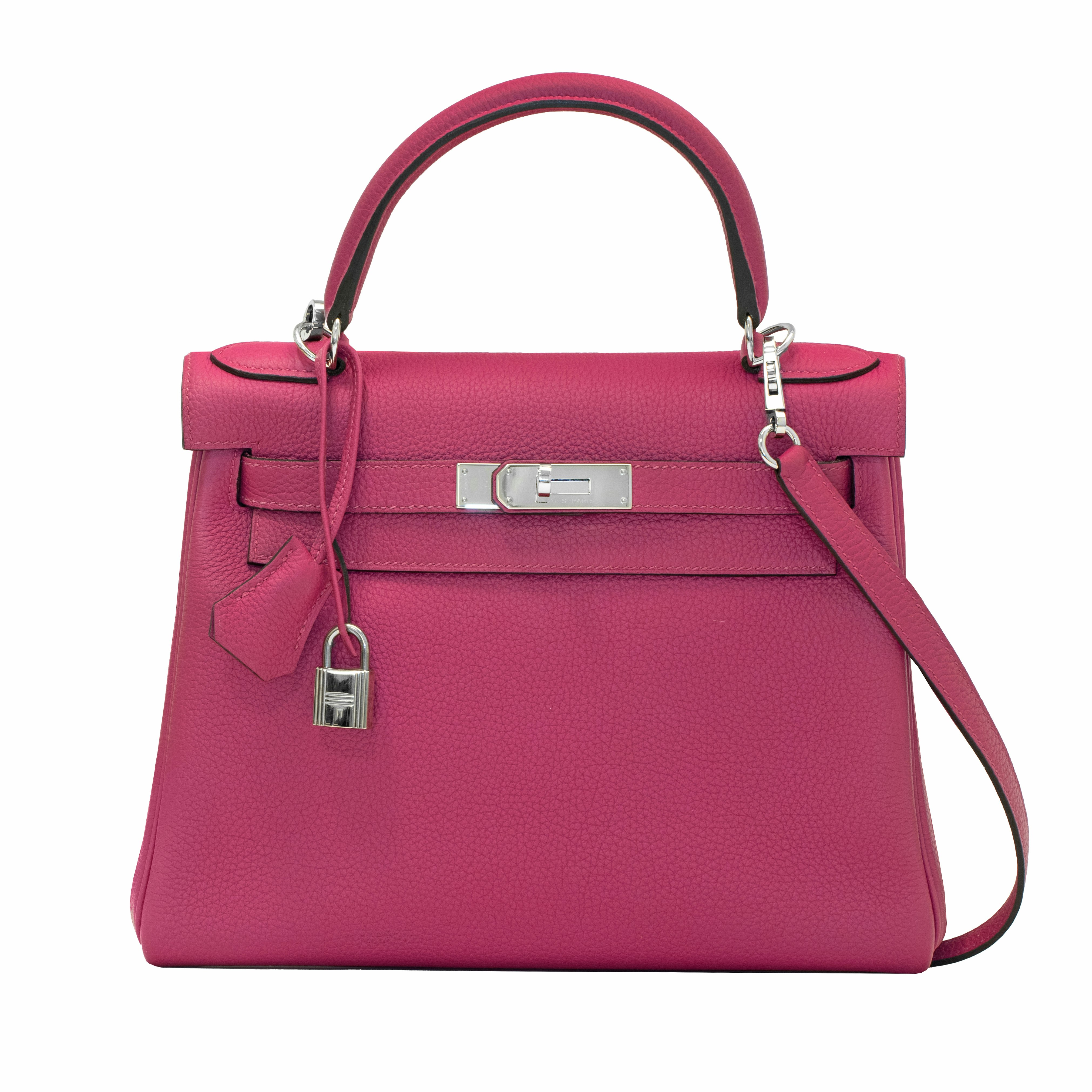 Hermès Togo Kelly 28 Rose Pourpre