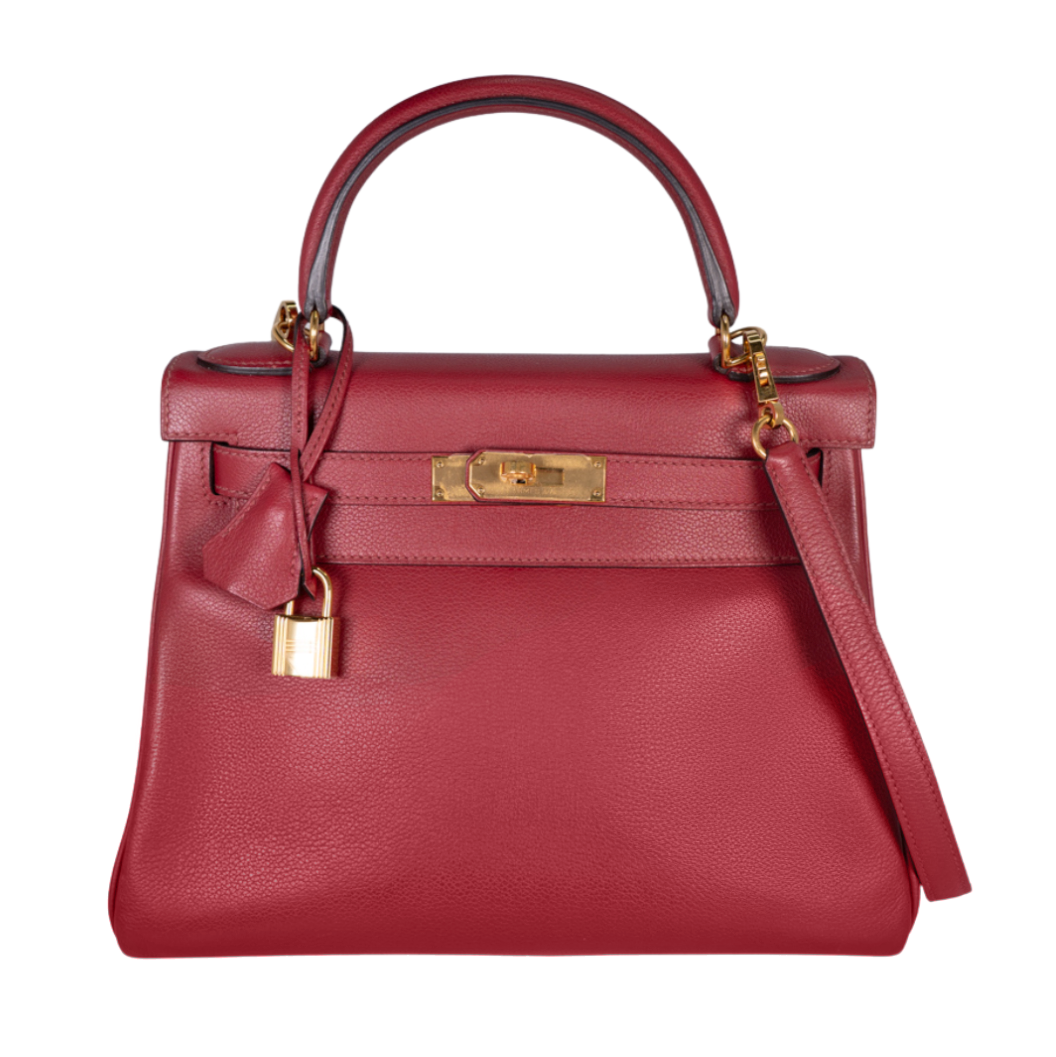 Pre-Owned Hermès Evercolor Kelly 28 Rouge Grenat | 1916