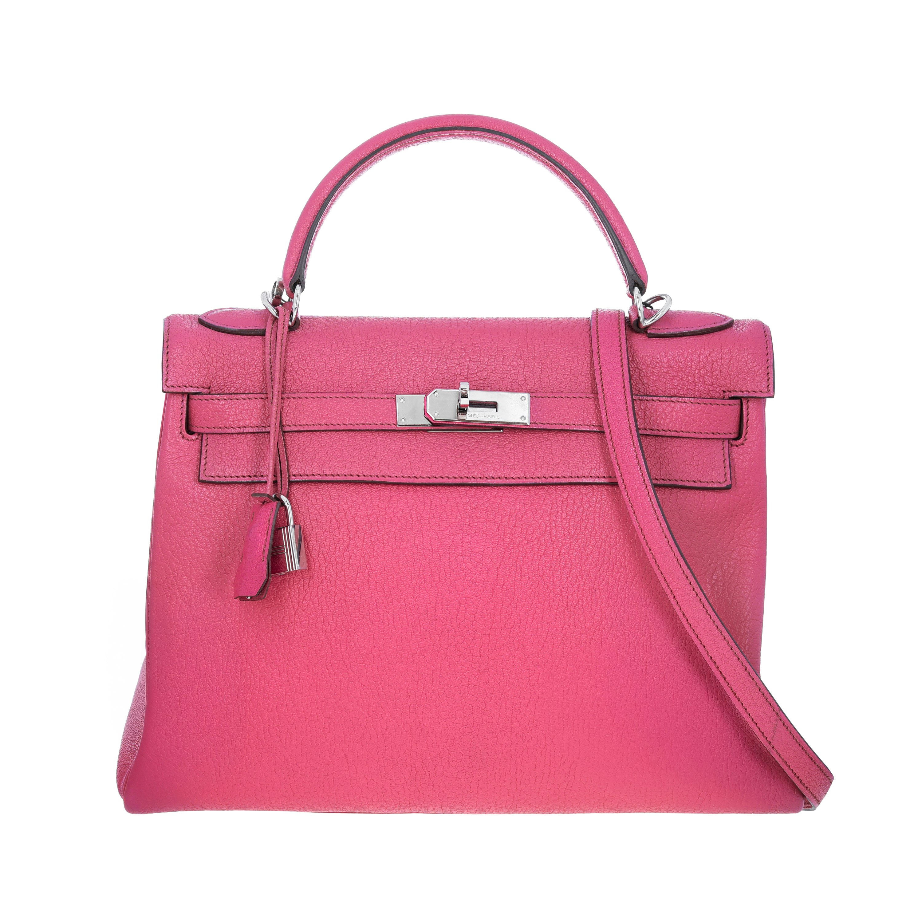 Hermès Chevre Kelly 32 Rose Shocking