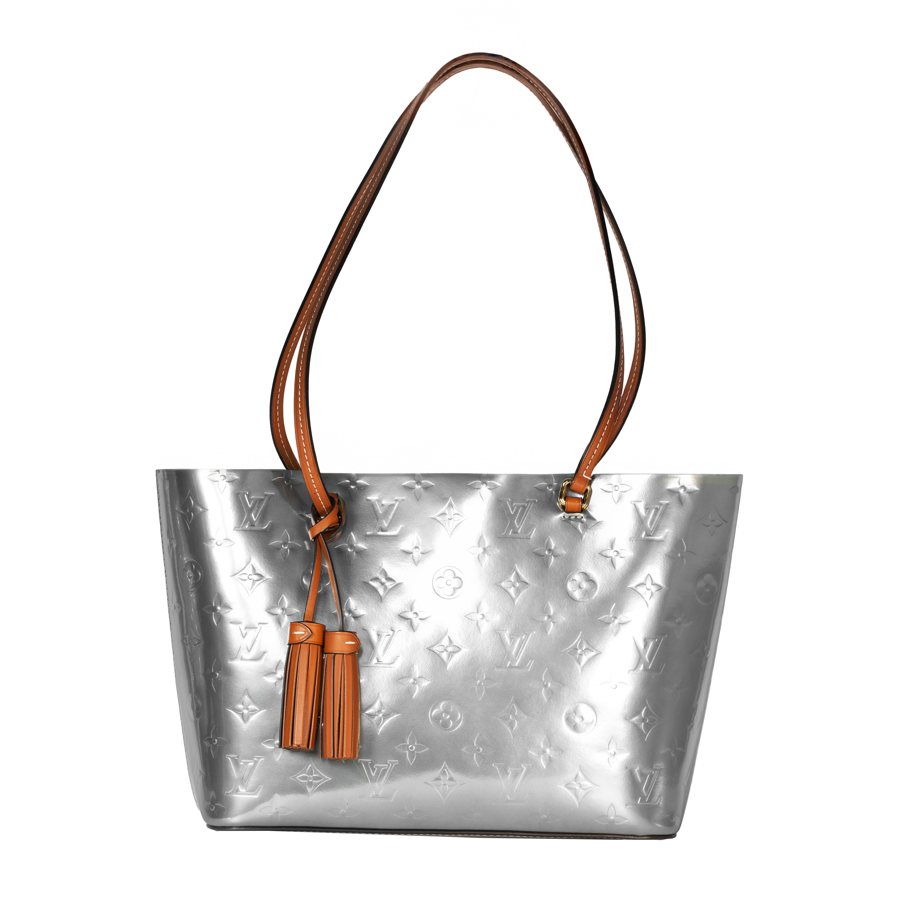 Image #1 Monogram Vernis Long Beach Tote PM Gris Metal