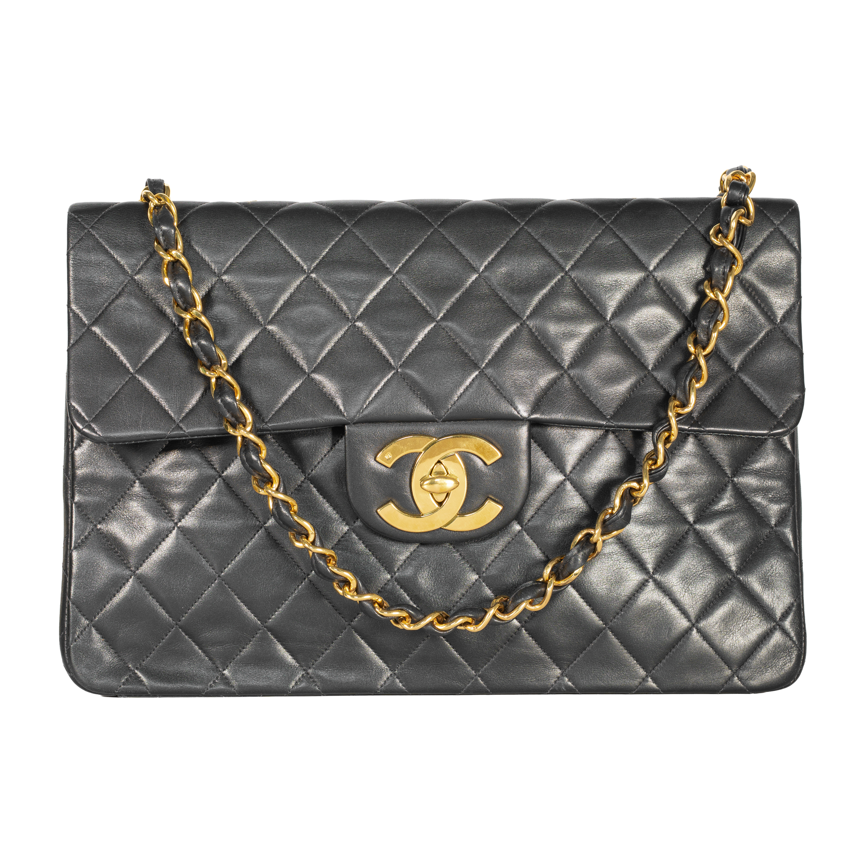 Image #1 Quilted Lambskin Vintage Classic Single Flap Maxi Black