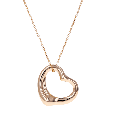 Vertical Elsa Peretti Open Heart Necklace
