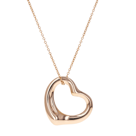 Vertical Elsa Peretti Open Heart Necklace
