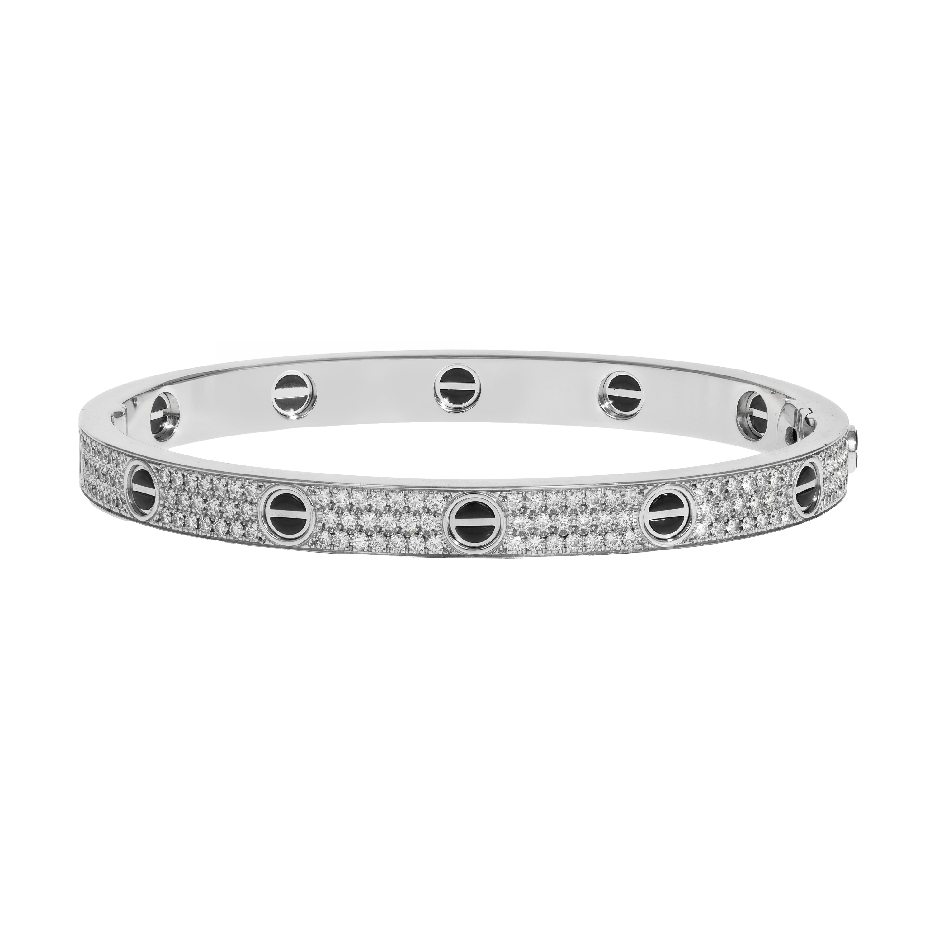 Image #1 Pave Diamond Love Bracelet - Size 19