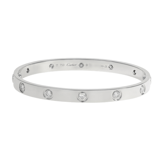 Vertical 10 Diamond Love Bracelet- Size 18
