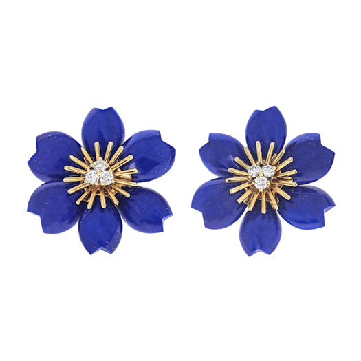 Vertical Rose de Noel Earrings