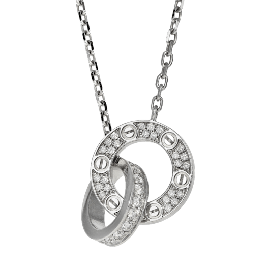 Vertical Pave Diamond Love Pendant