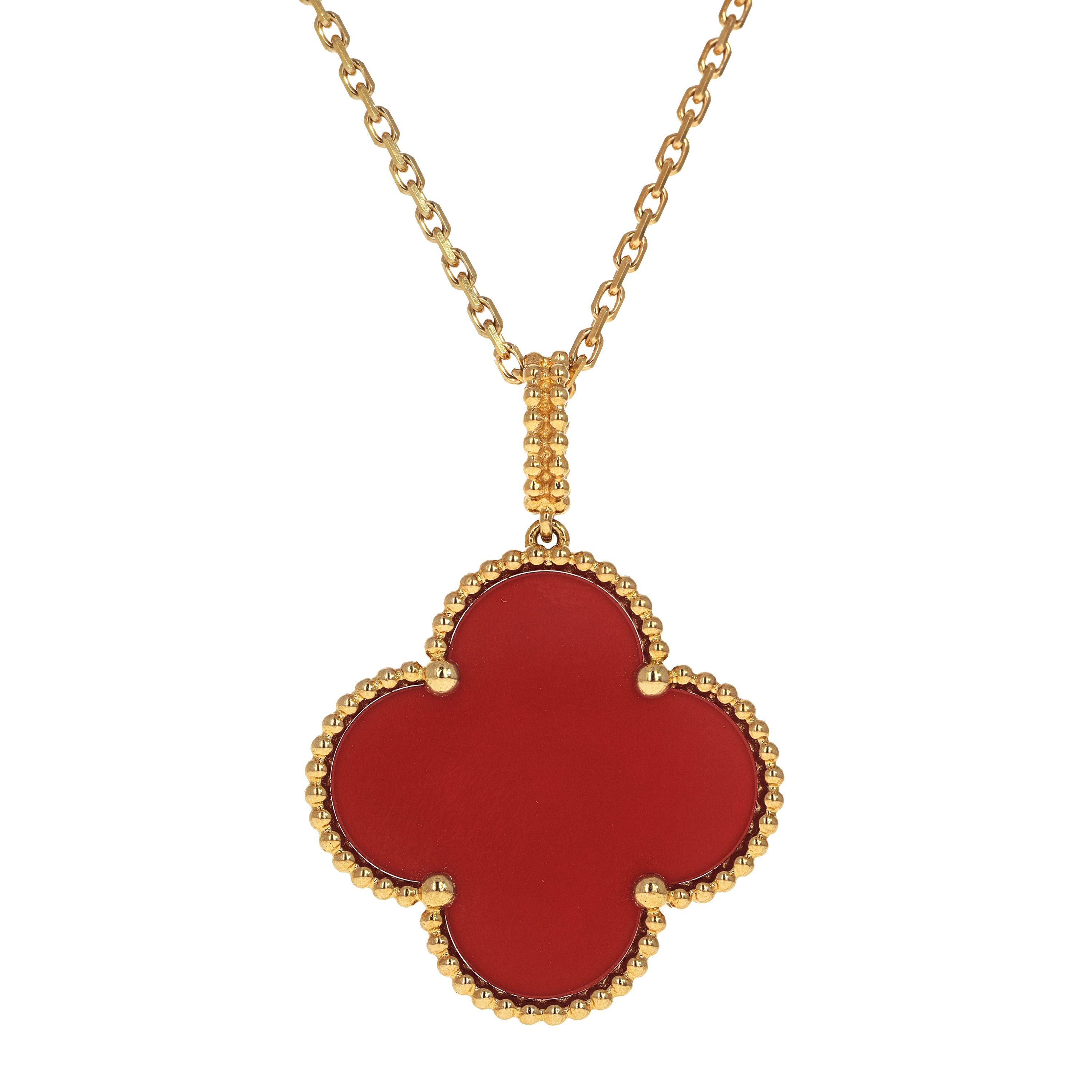 印象的レッド【van cleef & arpels】sweet alhambra ネックレス 印象的レッド【van cleef & arpels】sweet alhambra ネックレス