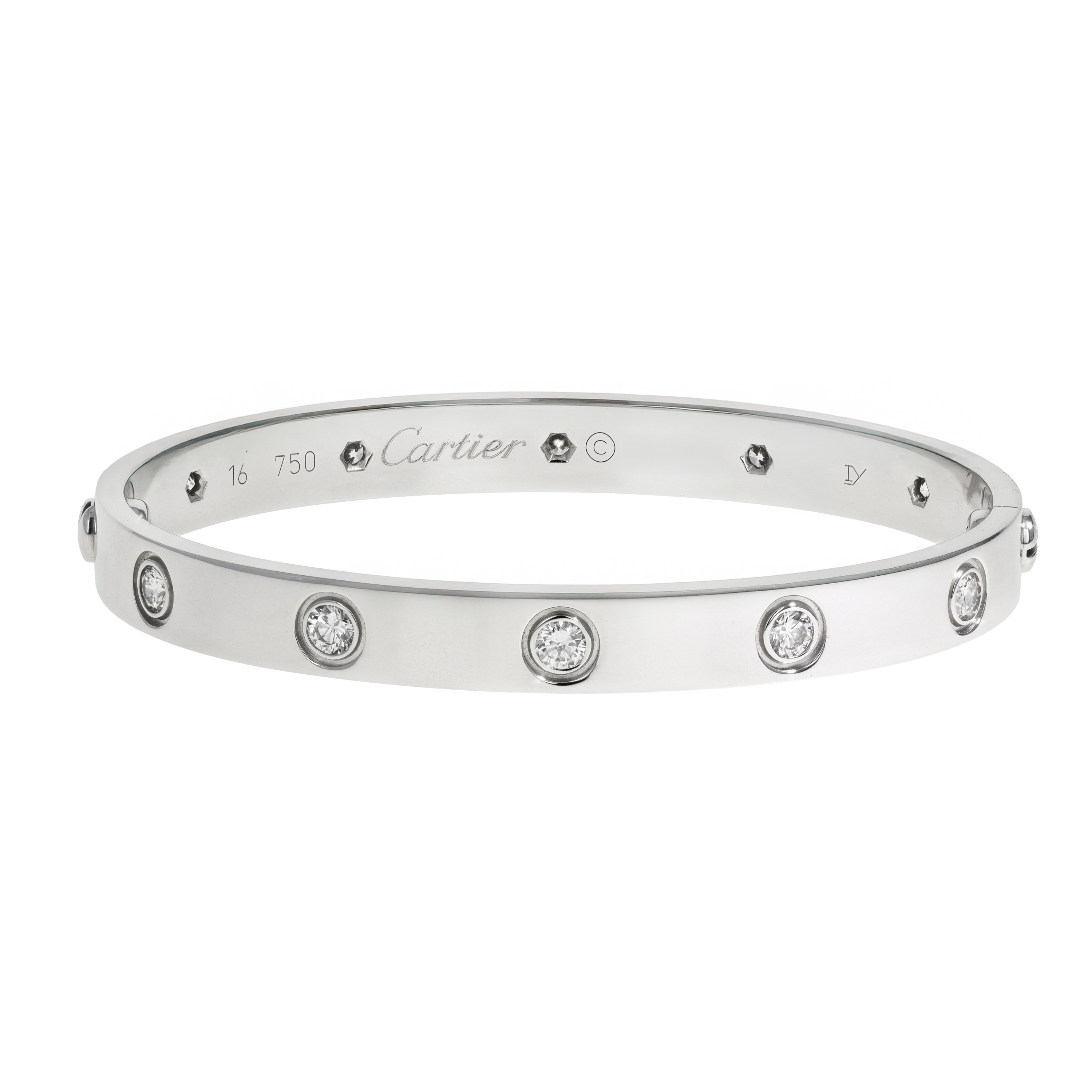 Image #1 10 Diamond Love Bracelet- Size 16