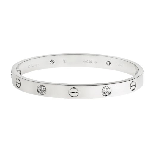 Vertical 4 Diamond Love Bracelet- Size 16