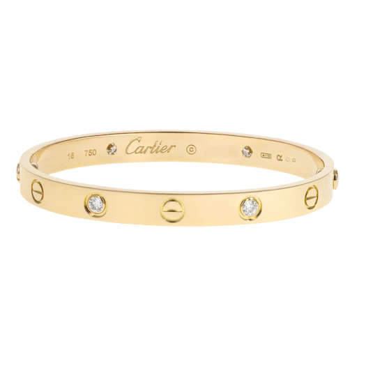 Vertical 4 Diamond Love Bracelet - Size 16