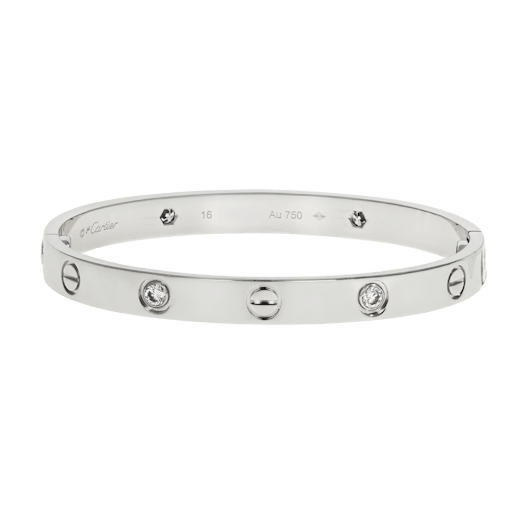 Vertical 4 Diamond Love Bracelet- Size 16