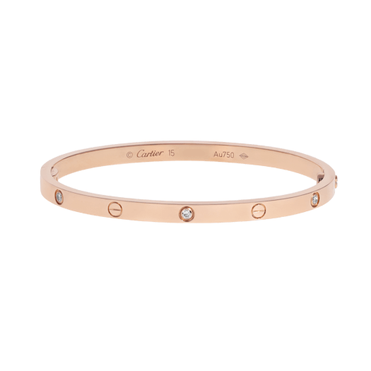 Vertical Small Diamond Love Bracelet- Size 15