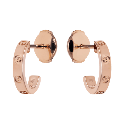 Vertical Love Hoop Earrings