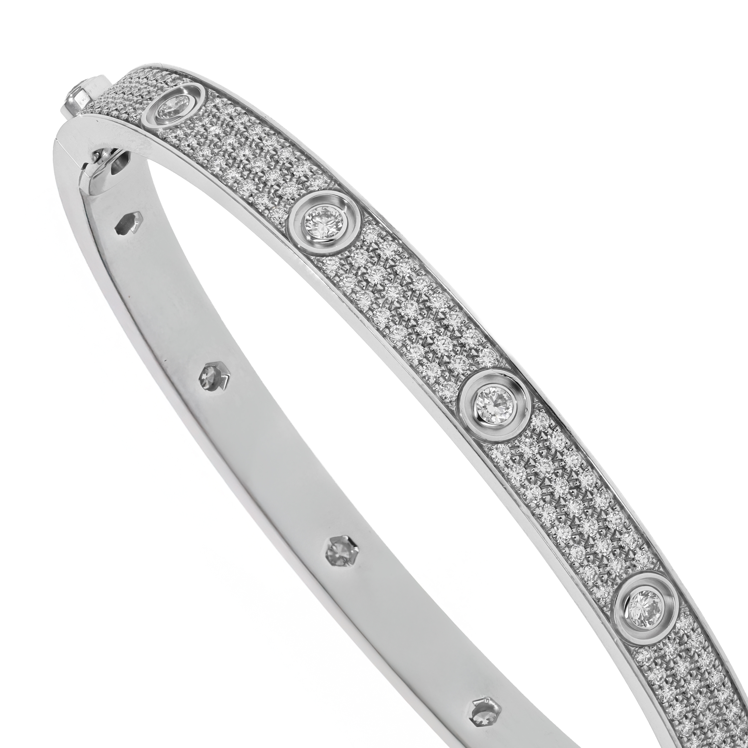 Image #1 Love Pave Bangle Bracelet - Size 21