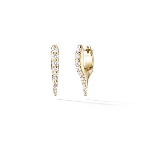 Vertical 18K Yellow Gold Mini Lola Needle Diamond Earrings