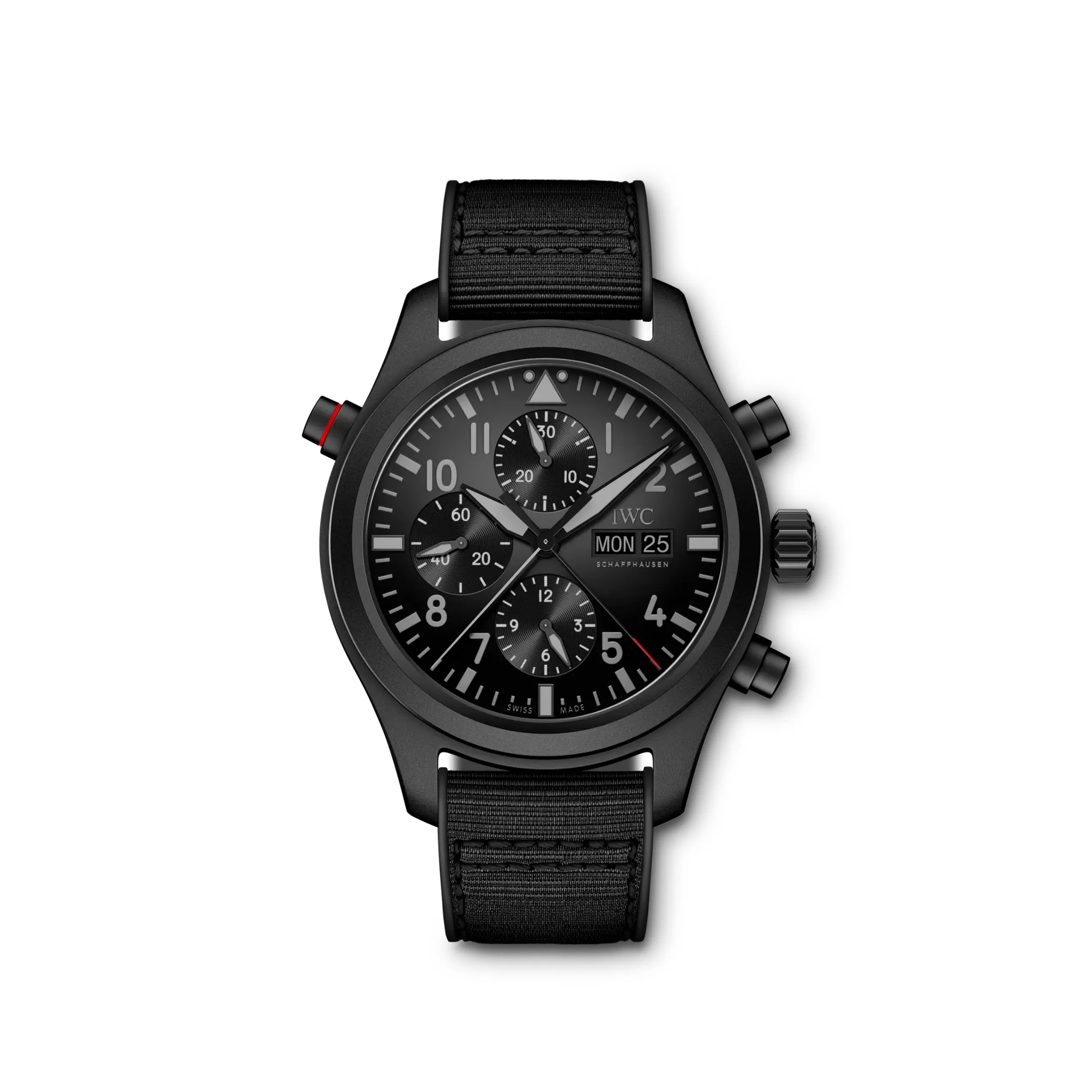 Iwc Schaffhausen Pre-Owned IWC Schaffhausen Pilot's Watch Double Chronograph Top Gun
