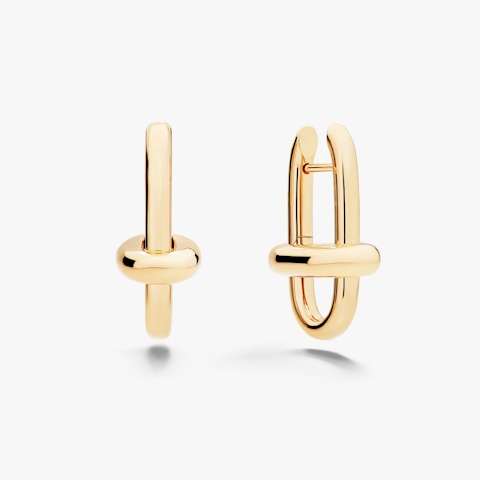 Vertical 18K Iconica Link Earrings