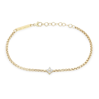 Vertical Diamond Quad Cluster Box Chain Bracelet