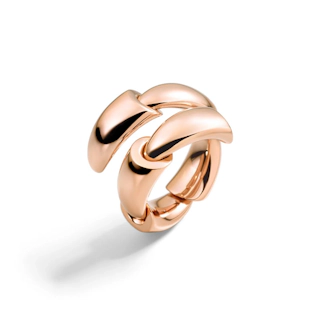 Vertical 18K Rose Gold Calla Bypass Ring