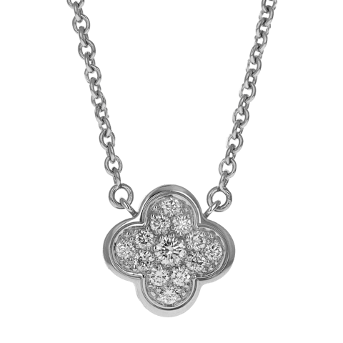 Vertical Pure Alhambra Pendant Necklace