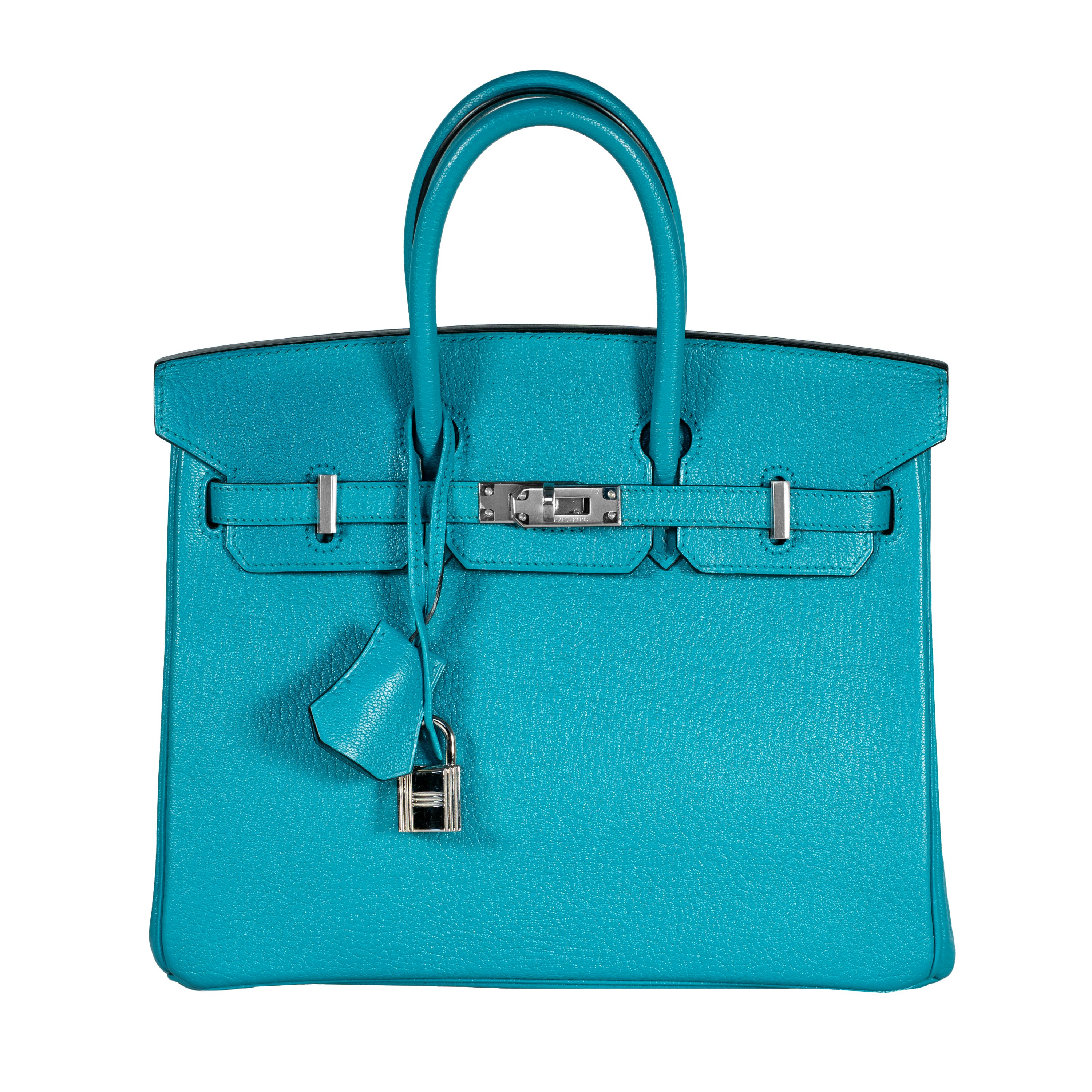 Hermès Chevre Birkin 25 Turquoise