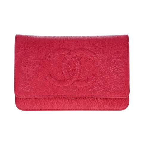 Image #1 Caviar CC Timeless Wallet on Chain Red