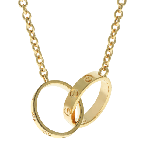 Image #1 Love Double Ring Pendant Necklace