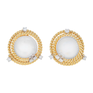 Image #1 Schlumberger Pearl Earrings