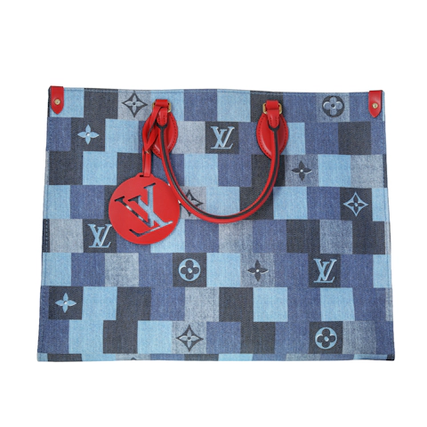 Image #1 Patchwork Monogram Damier OnTheGo Tote GM Blue