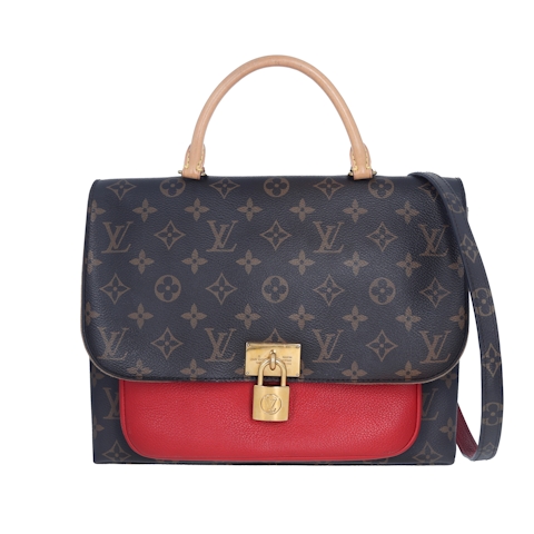 Image #1 Monogram Coated Canvas Marignan Handbag Red