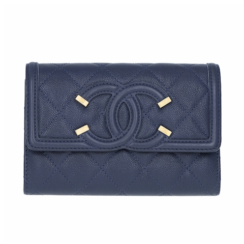Image #1 Caviar CC Filigree Wallet Navy