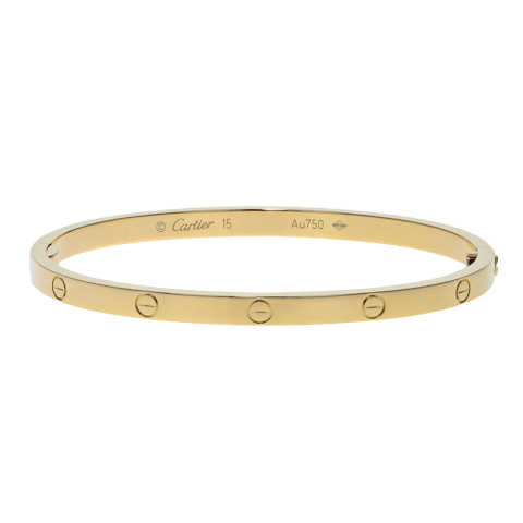 Image #1 Love Small Model Bangle Bracelet - Size 15