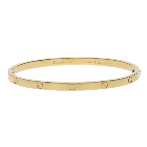 Image #1 Love Small Model Bangle Bracelet - Size 16
