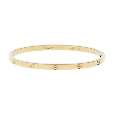 Image #1 Love Small Model Bangle Bracelet - Size 17