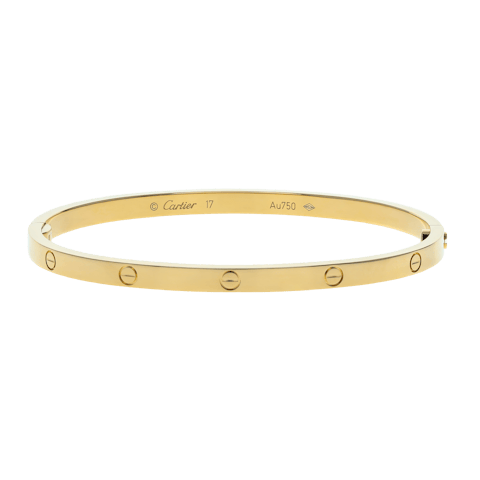 Image #1 Love Small Model Bangle Bracelet - Size 17
