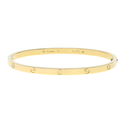 Image #1 Love Small Model Bangle Bracelet - Size 17