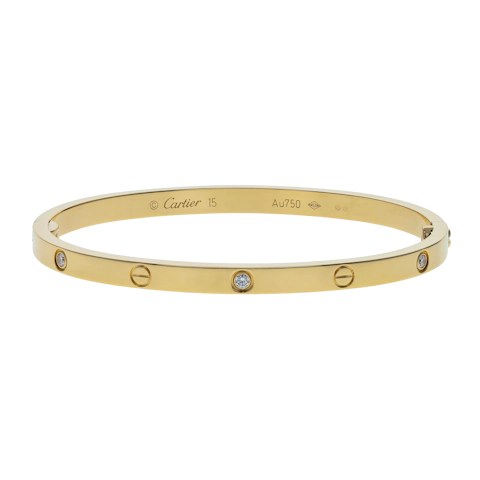 Image #1 Love Small Model Bangle Bracelet - Size 15