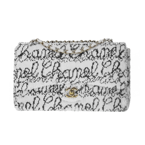 Image #8 Classic Sequin Logo Flap Medium Black White