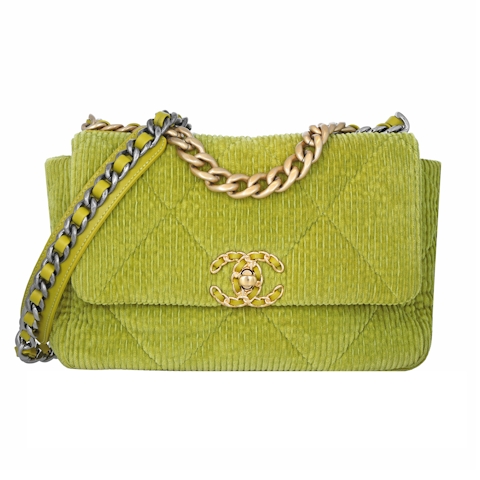 Image #8 Quilted Corduroy 19 Flap Medium Green