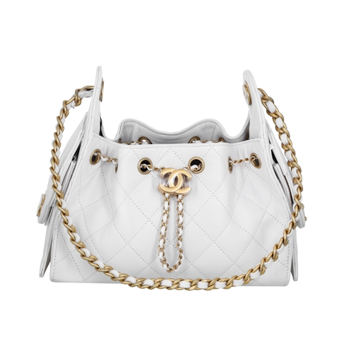 Image #8 Quilted Caviar 25 Hobo Mini White