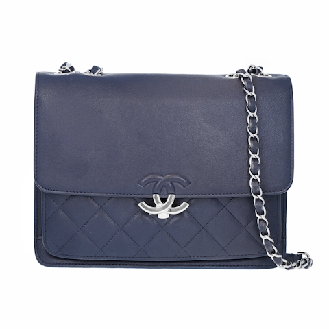 Image #8 Calfskin CC Box Flap Small Blue