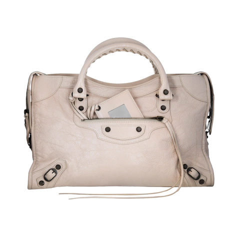 Image #1 Aged Lambskin Le City Bag Medium Beige