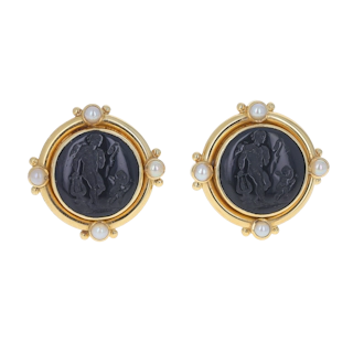 Image #1 Intaglio Stud Earrings