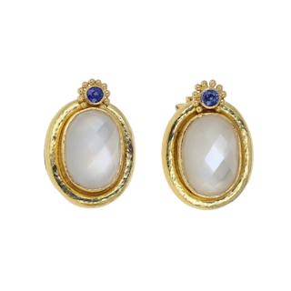 Image #1 Moonstone and Sapphire Earrings