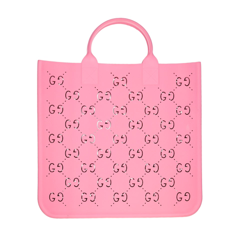 Image #1 Perforated Rubber Kid's Tote Large Pink