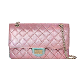 Image #1 Quilted Metallic Goatskin Rainbow 2.55 Reissue Flap Medium Multicolor