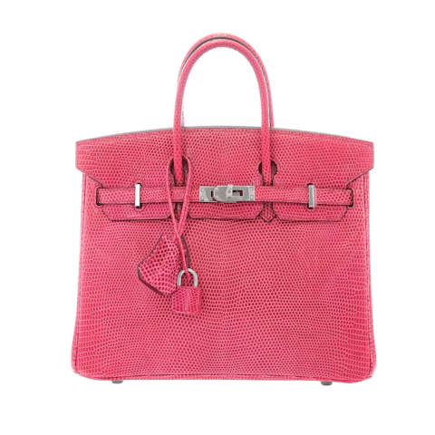 Image #1 Shiny Lizard Birkin 25 Fuchsia