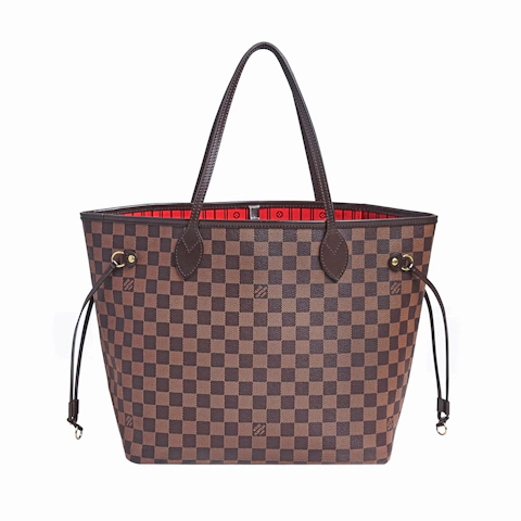 Image #1 Damier Coated Canvas Neverfull Tote MM Ebene