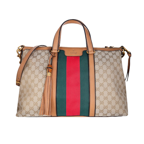 Image #1 GG Monogram Canvas Rania Top Handle Bag Khaki